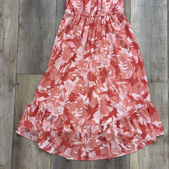 NINE WEST Womens Halter Floral Dress Size L Easter Spring Tiered Ruffle Resort - Picture 8 of 16